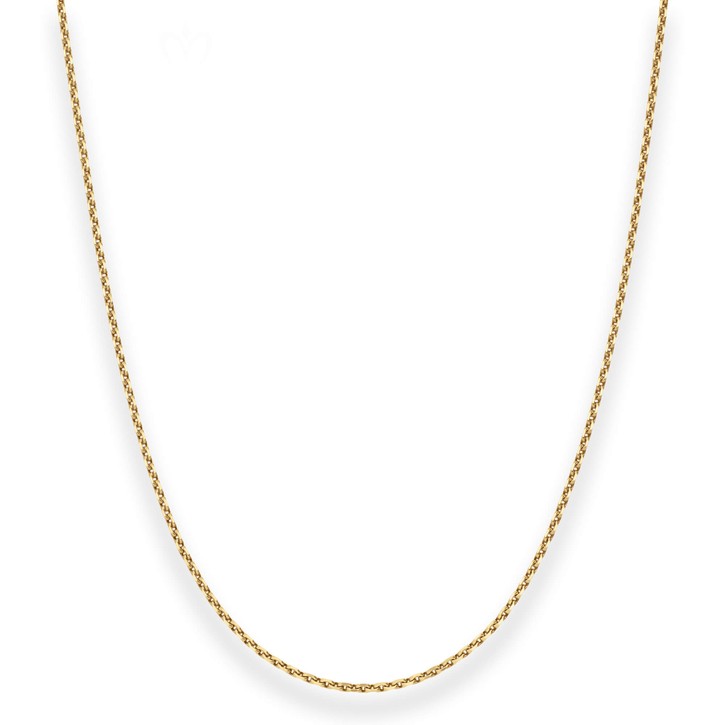 1.7mm Ankerkette diamantiert aus 333 Gelbgold 55cm