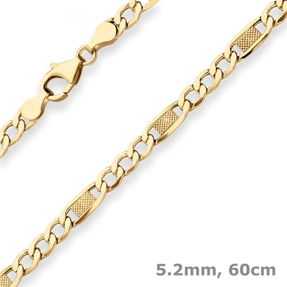 5,2mm Fantasiekette Goldkette Collier Halskette aus 333 Gold Gelbgold 60cm 5,2mm Fantasiekette Goldkette Collier Halskette aus 333 Gold Gelbgold 60cm