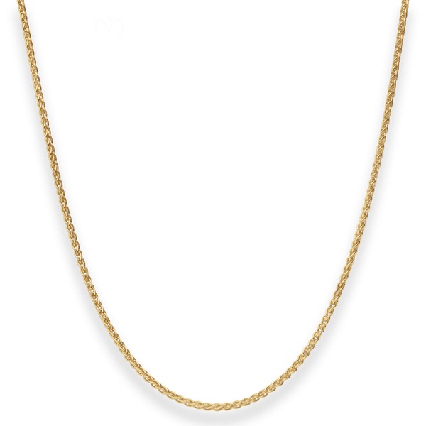 1.7mm Zopfkette aus 333 Gelbgold 45cm