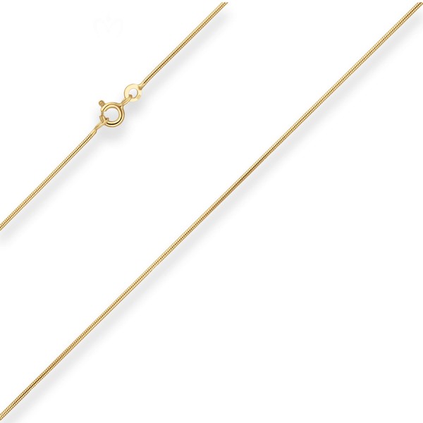 1.1mm Schlangenkette aus 333 Gelbgold 40cm