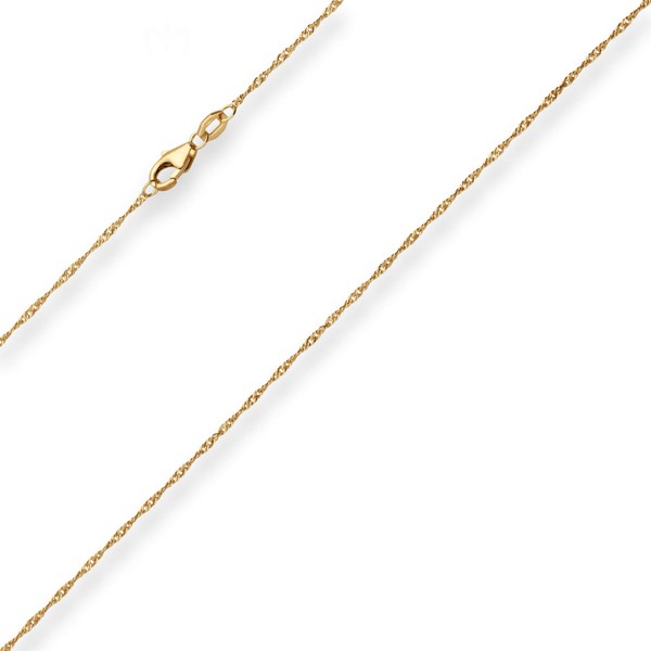 1.2mm Singapurkette aus 375 Gelbgold 50cm