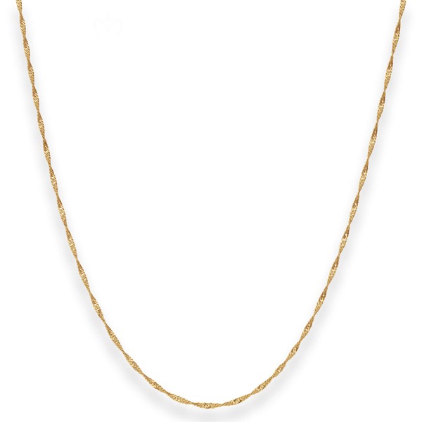 1.2mm Singapurkette aus 375 Gelbgold 50cm