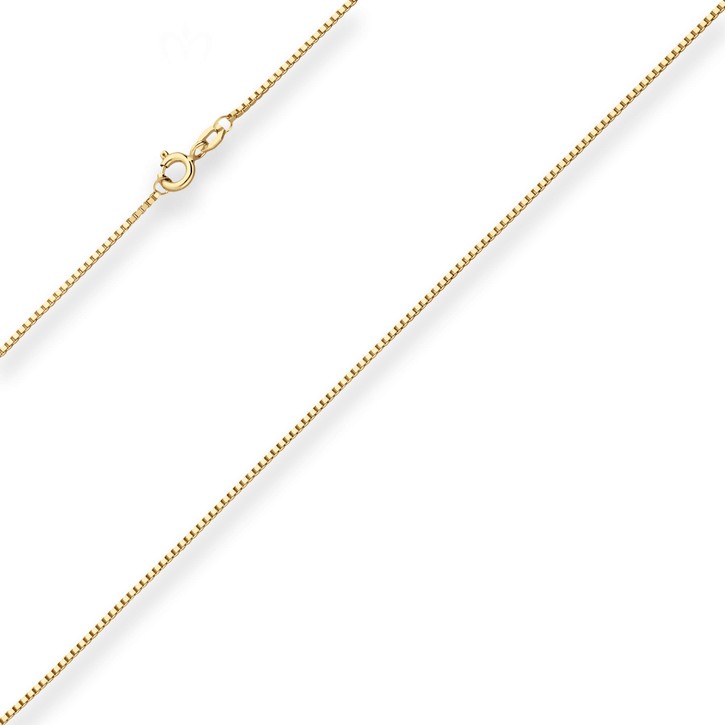 1.2mm Veneziakette aus 375 Gelbgold 50cm