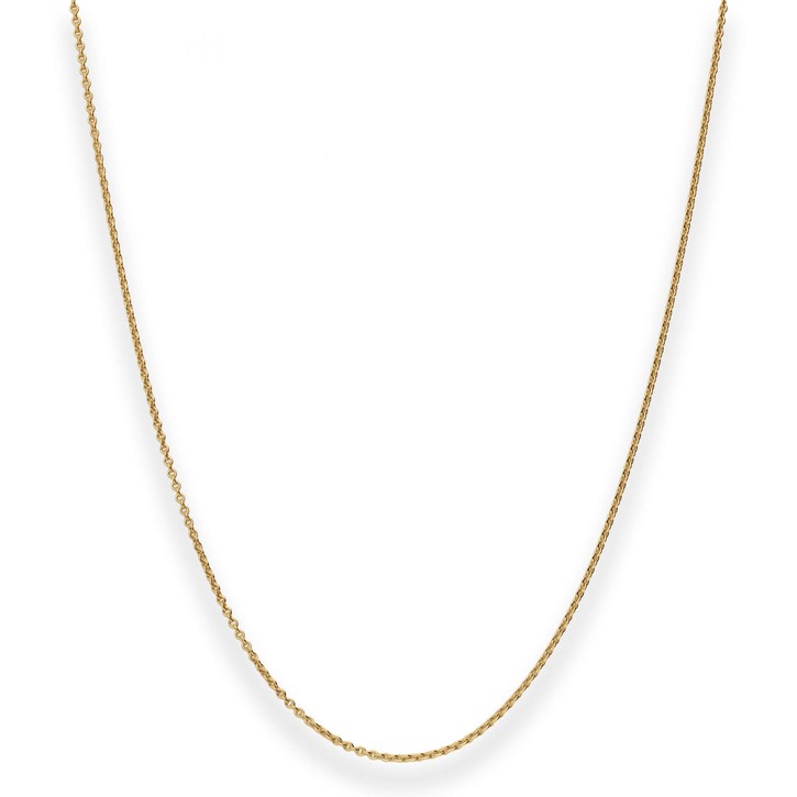 1.3mm Rund-Ankerkette aus 585 Gelbgold 50cm