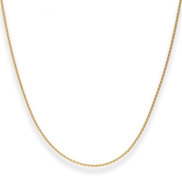 1.3mm Rund-Ankerkette aus 585 Gelbgold 40cm mit Zwischenöse