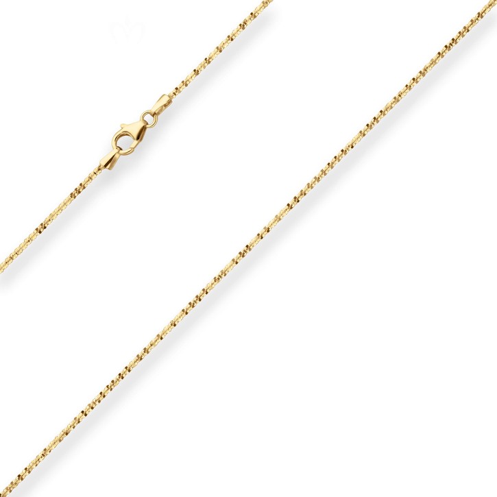 1.4mm Criss-cross-Kette aus 585 Gelbgold 45cm