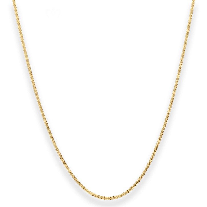 1.4mm Criss-cross-Kette aus 585 Gelbgold 45cm
