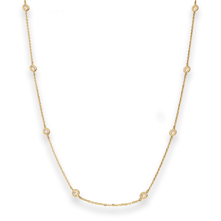 1.2mm Ankerkette diamantiert aus 585 Gelbgold 38cm