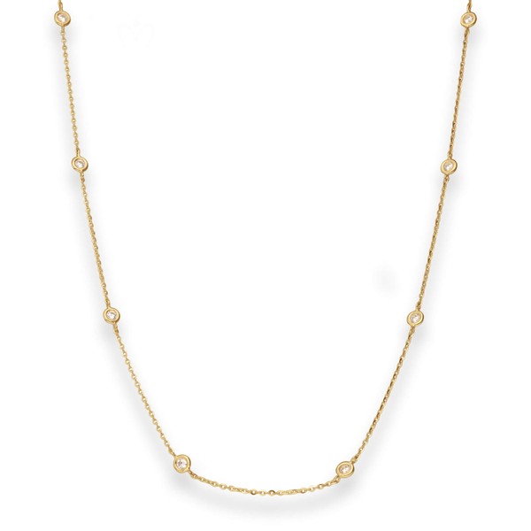 1.2mm Ankerkette diamantiert aus 585 Gelbgold 38cm