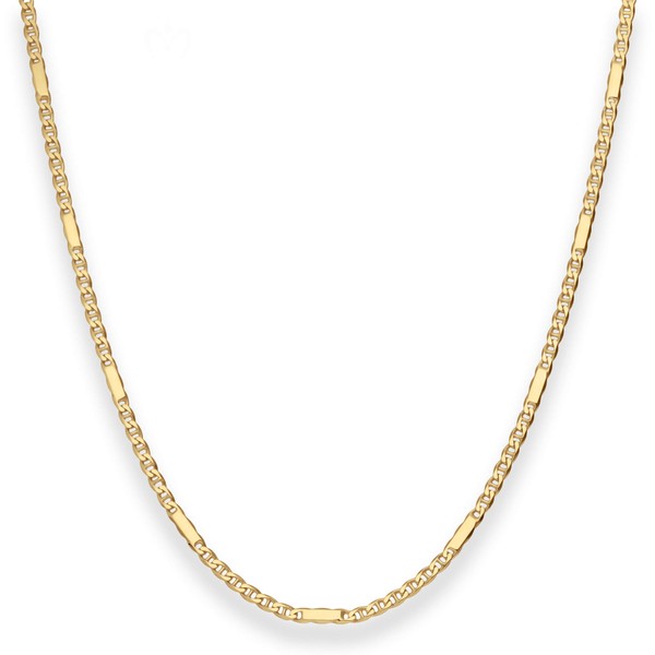 2.3mm Panzerstegkette aus 585 Gelbgold 45cm