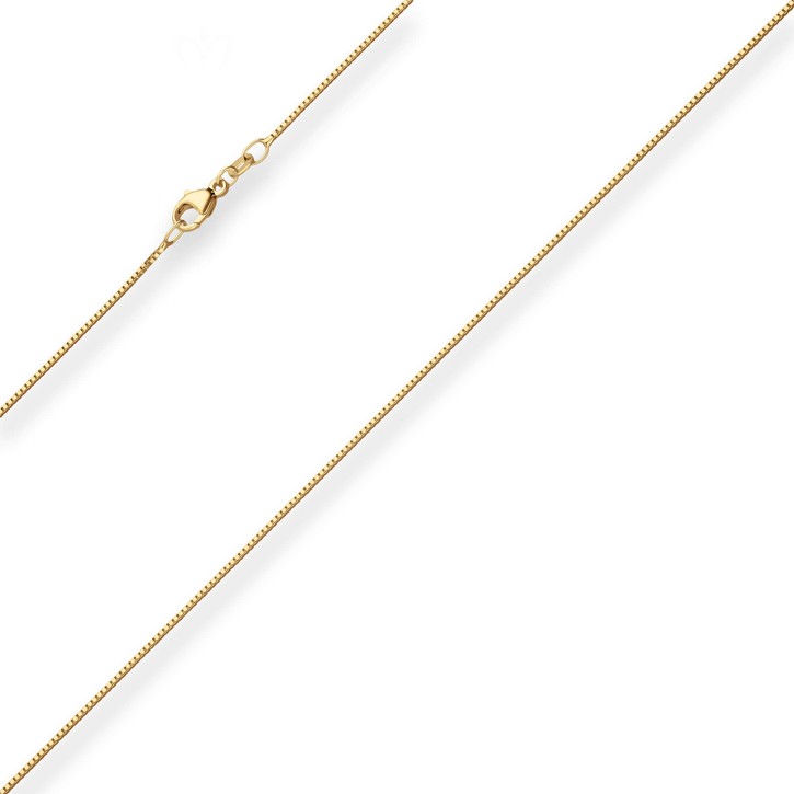 0.8mm Veneziakette aus 585 Gelbgold 42cm