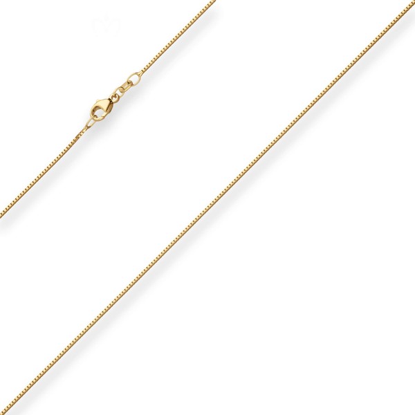 0.8mm Veneziakette aus 585 Gelbgold 42cm
