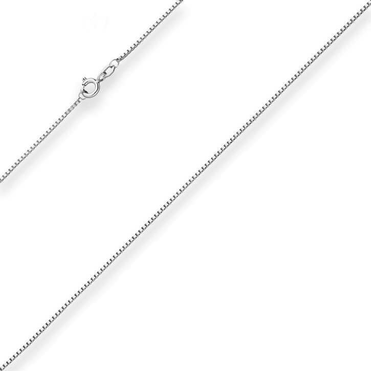 1.2mm Veneziakette aus 333 Weißgold 45cm