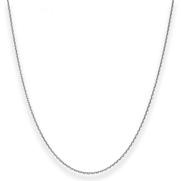 1.3mm Ankerkette diamantiert aus 750 Weißgold 45cm