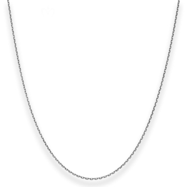 1.3mm Ankerkette diamantiert aus 750 Weißgold 45cm