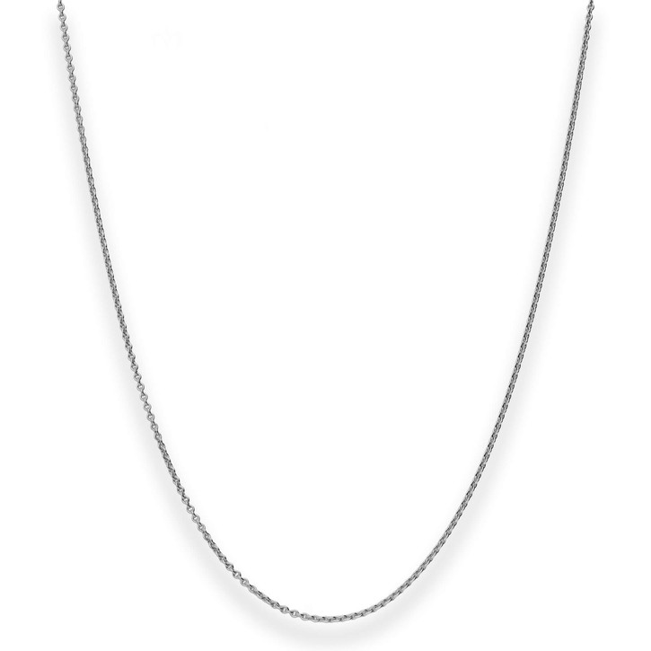 1.3mm Rund-Ankerkette aus 585 Weißgold 45cm