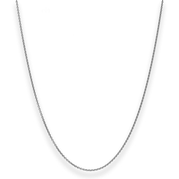 1.3mm Rund-Ankerkette aus 585 Weißgold 45cm