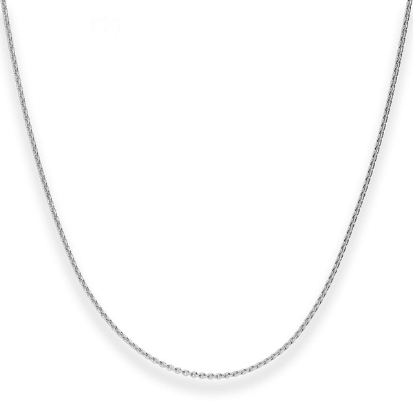 1.3mm Rund-Ankerkette aus 585 Weißgold 40cm mit Zwischenöse