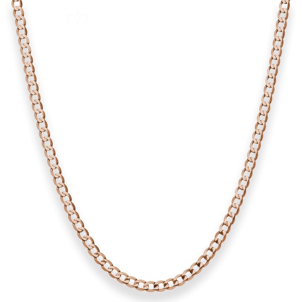 3.3mm Panzerkette weit aus 585 Rotgold 45cm