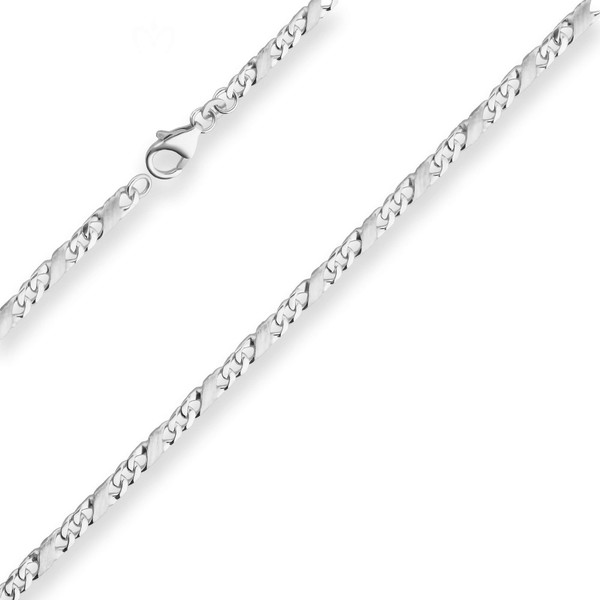 3.7mm Dollarkette aus 925 Silber 50cm
