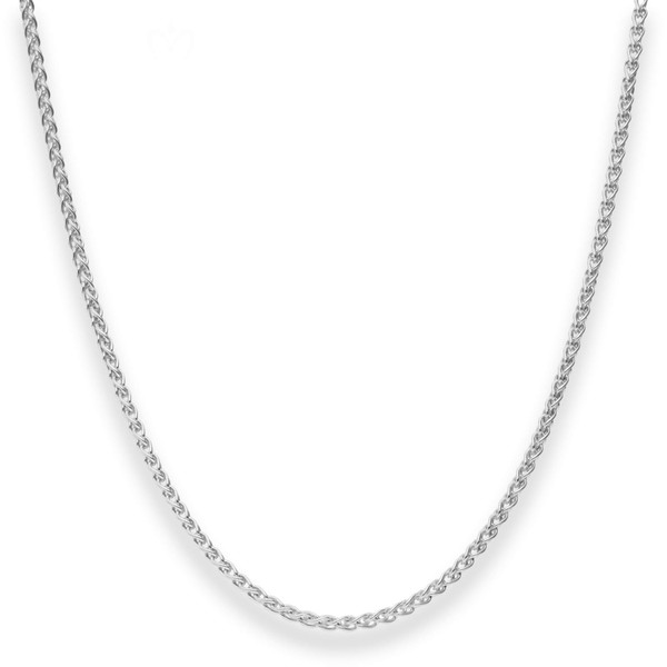 2.1mm Zopfkette aus 925 Silber 42cm
