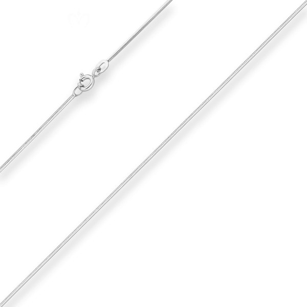 0.9mm Schlangenkette diamantiert aus 925 Silber 42cm