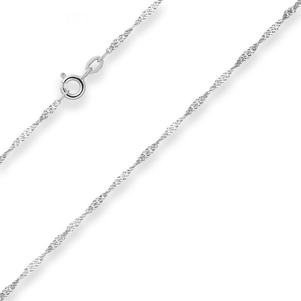 1.8mm Singapurkette aus 925 Silber 90cm