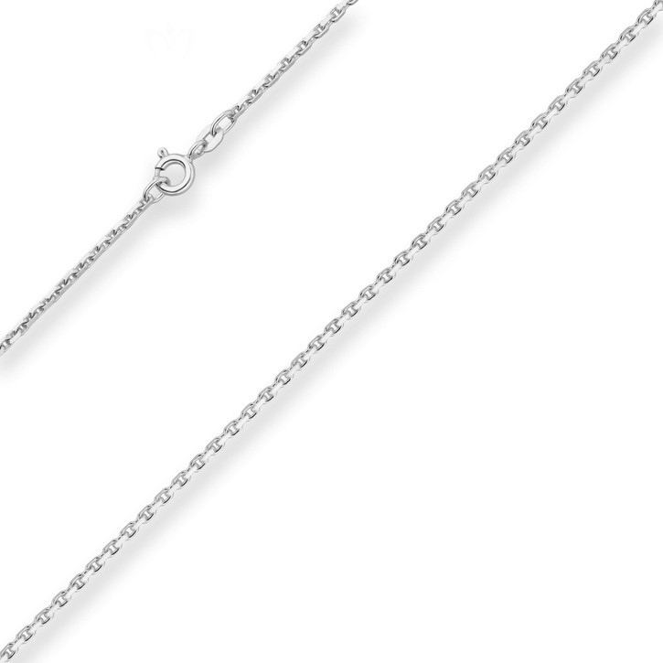 1.6mm Ankerkette diamantiert aus 925 Silber 45cm