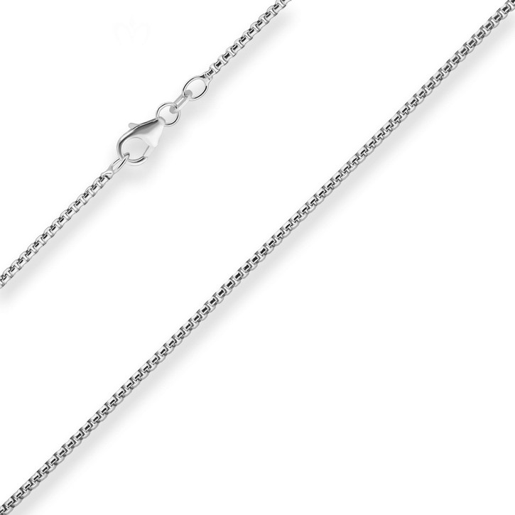 1.5mm Veneziakette rund aus 925 Silber 55cm