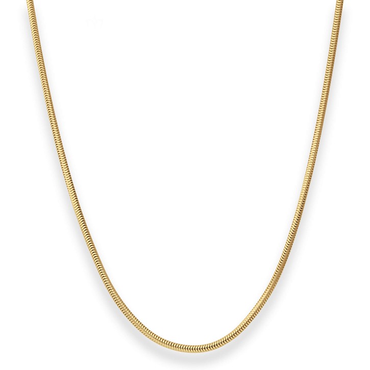1.9mm Schlangenkette aus 333 Gelbgold 38cm