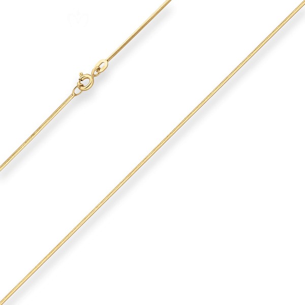 0.9mm Schlangenkette diamantiert aus 333 Gelbgold 45cm