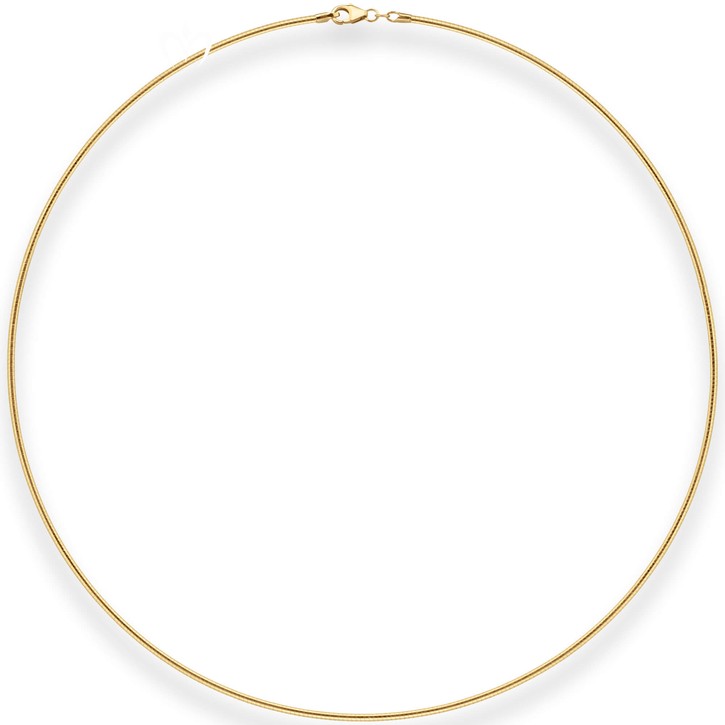 1.5mm Halsreif Tondakette Omegareif aus 333 Gelbgold 42cm