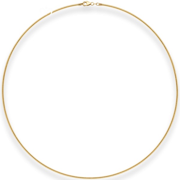 1.5mm Halsreif Tondakette Omegareif aus 333 Gelbgold 42cm