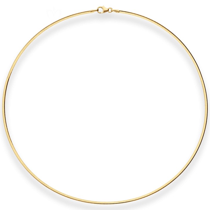 1.9mm Tondakette oval Omegareif aus 333 Gelbgold 42cm