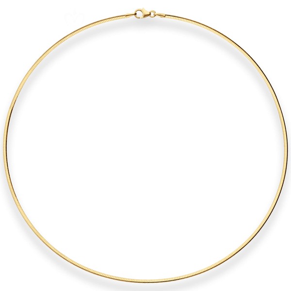 1.9mm Tondakette oval Omegareif aus 333 Gelbgold 45cm