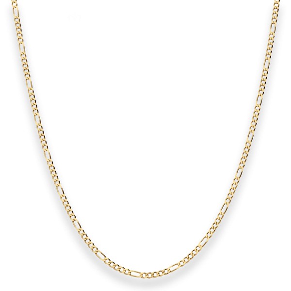 1.9mm Figarokette diamantiert aus 333 Gelbgold 55cm