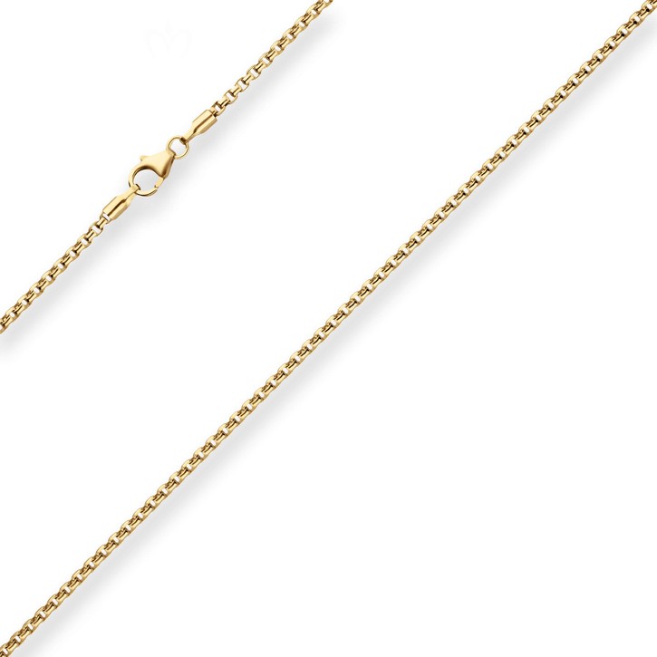 2mm Veneziakette rund aus 333 Gelbgold 60cm