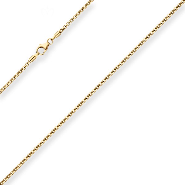 2mm Veneziakette rund aus 333 Gelbgold 60cm