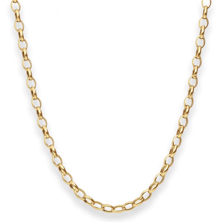 4.5mm Erbskette hohl aus 375 Gelbgold 51cm