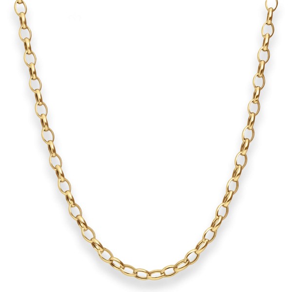 4.5mm Erbskette hohl aus 375 Gelbgold 51cm