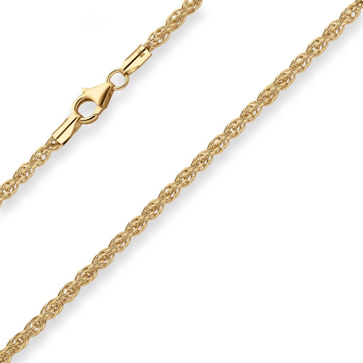 3mm Fantasiekette aus 375 Gelbgold 50cm