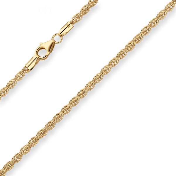 3mm Fantasiekette aus 375 Gelbgold 60cm