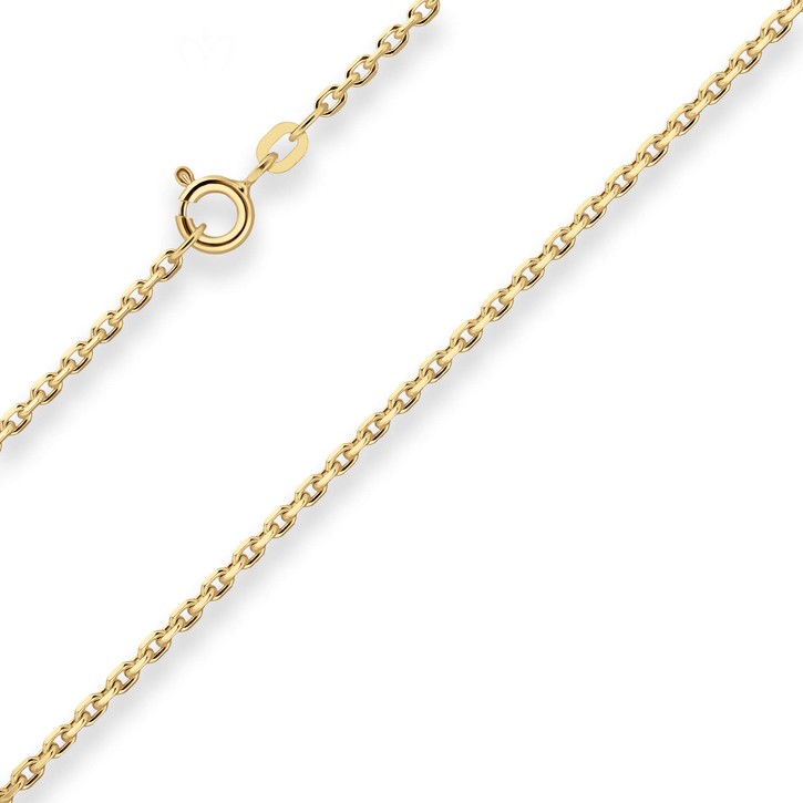 1.9mm Ankerkette diamantiert aus 585 Gelbgold 50cm