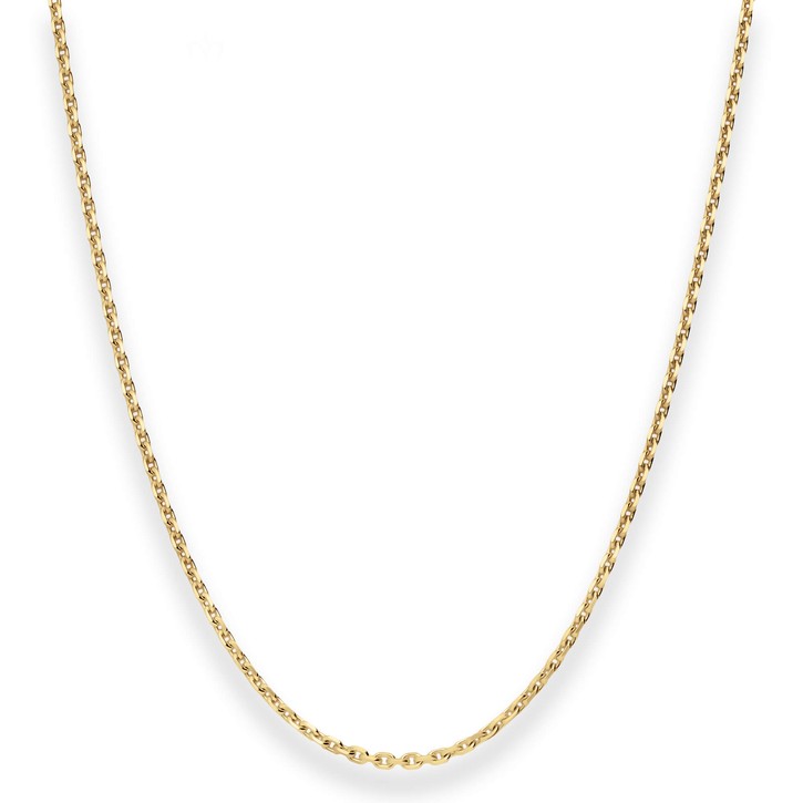 1.9mm Ankerkette diamantiert aus 585 Gelbgold 55cm