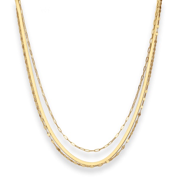 Fantasiekette Herzchen aus 585 Gelbgold 38cm