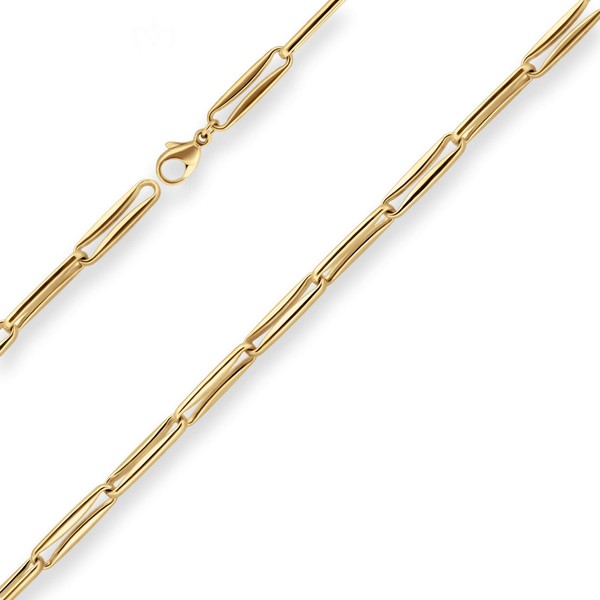 4.8mm Fantasiekette aus 585 Gelbgold 45cm