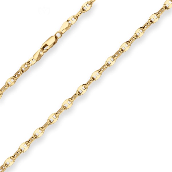 3.4mm Ankerkette-Steg aus 585 Gelbgold 50cm