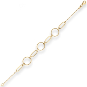 1,4mm Armband Fantasiekette Goldarmband Armschmuck aus 585 Gold Gelbgold 19cm