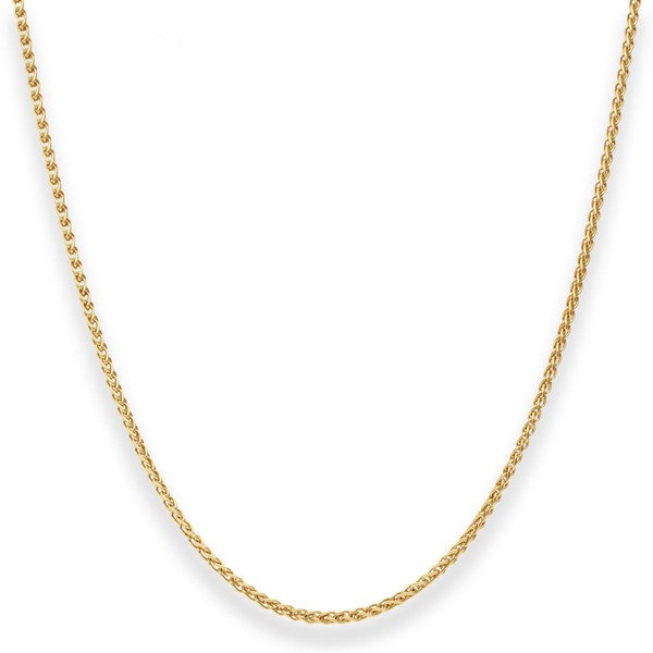 1.7mm Zopfkette aus 585 Gelbgold 50cm mit Zwischenöse