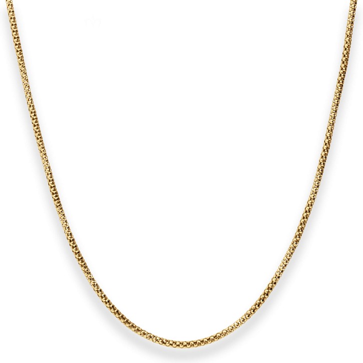 1.8mm Himbeerkette aus 585 Gelbgold 42cm
